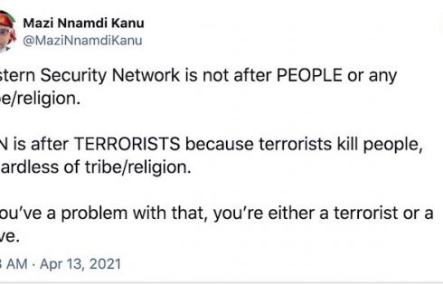 BIAFRA: Anyone Against Eastern Security Network (ESN) is a Terrorist – Nnamdi Kanu